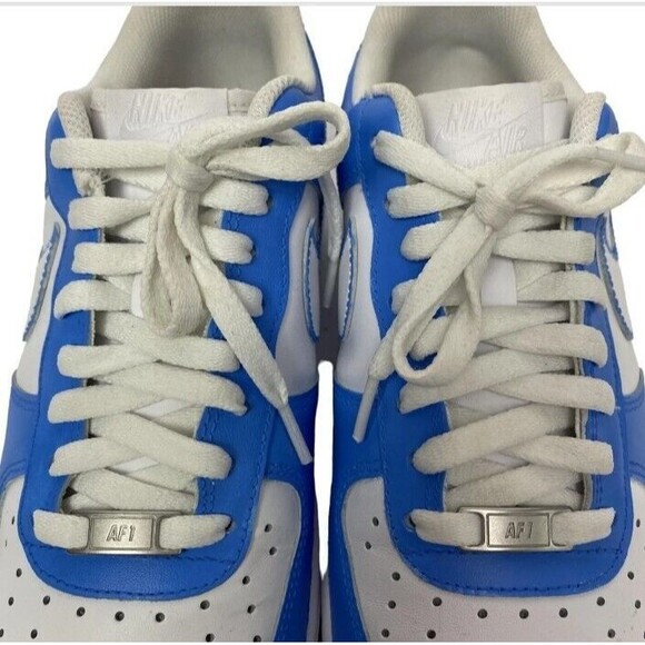Nike Air Force 1 '07 CW2288-111 White Blue Sneakers Size US 11 Mens 12.5 Women - Picture 10 of 12